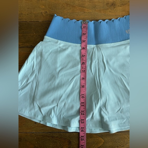ELEVEN by Venus Williams Two toned Blue Scalloped waist band Skort w/pockets XS - Picture 5 of 9